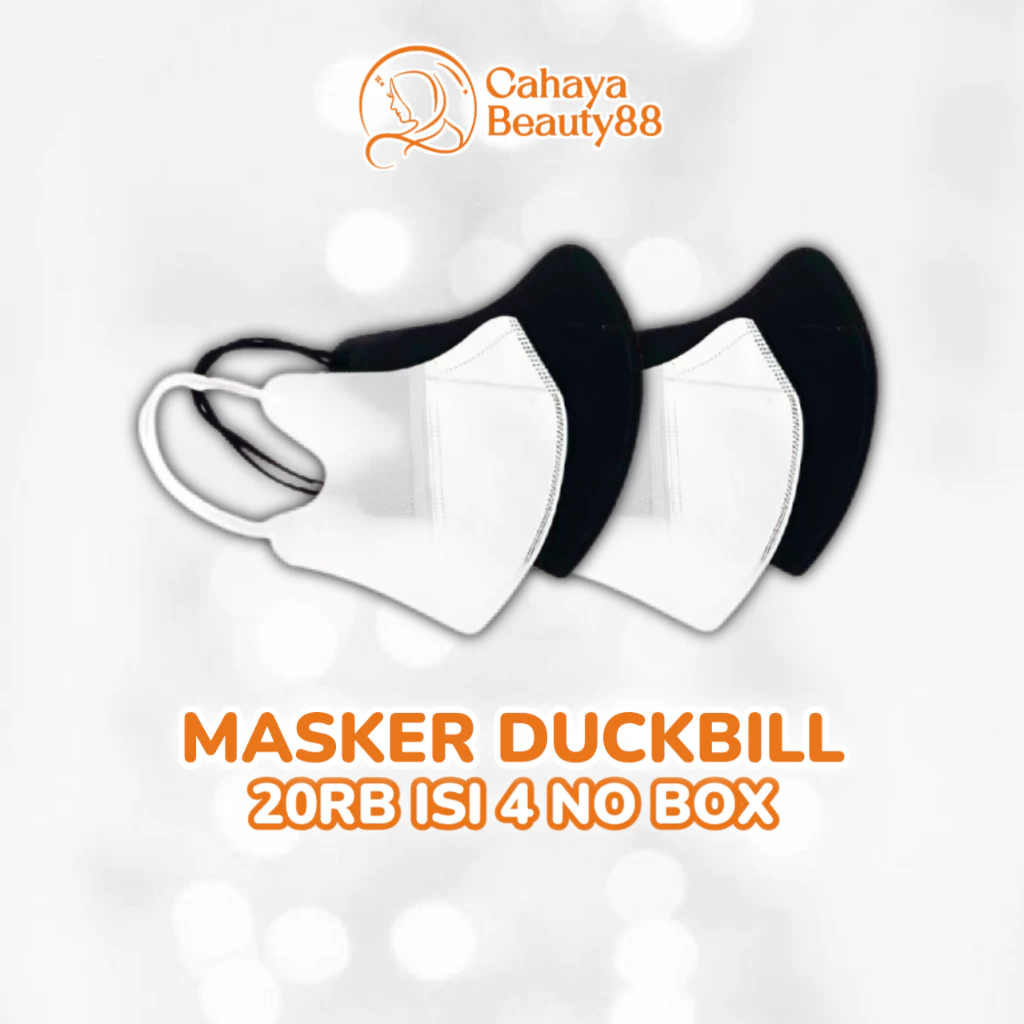 (20Rb Isi 4 No Box) Masker Duckbill Garis 3 Ply Face Mask