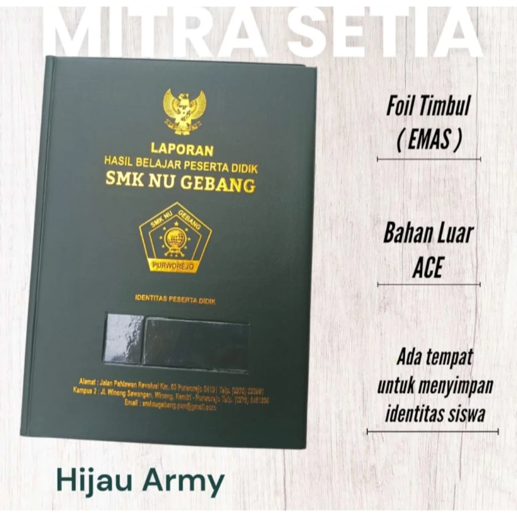COVER MIKA JILID DOFF ( TAMBAHAN UNTUK JILID SPIRAL PENGGANTI MIKA BENING )