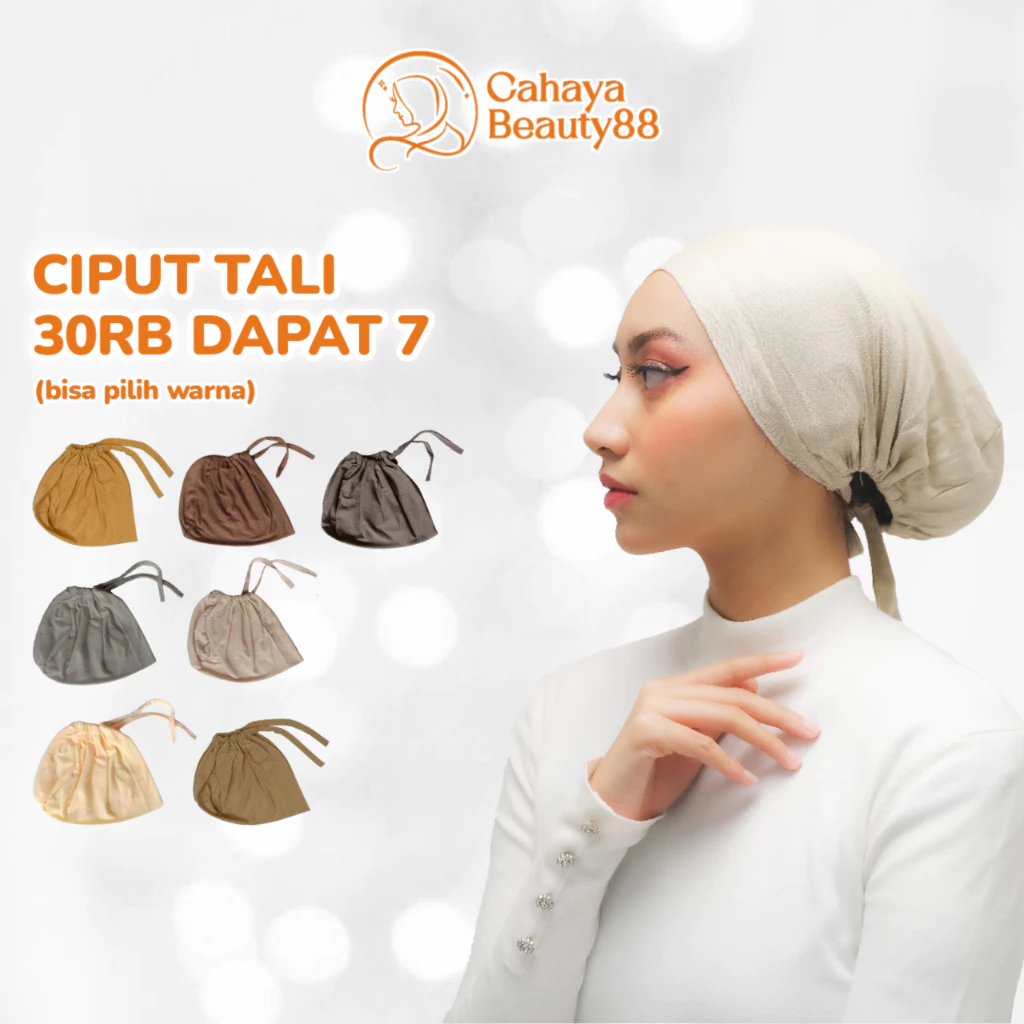 (30Rb Isi 7) Ciput Tali Kaos Rayon / Ciput Arab / Ciput Inner Kaos Premium - Warna Lengkap
