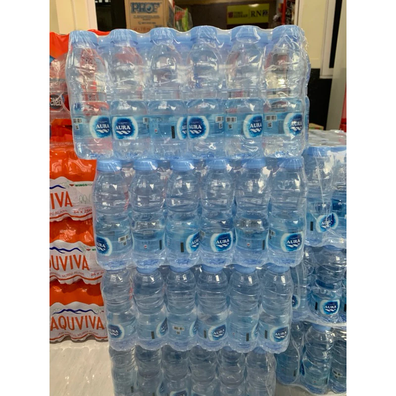 [INSTANT BANJARMASIN] AURA AIR MINERAL BOTOL MINI 220ml isi 24