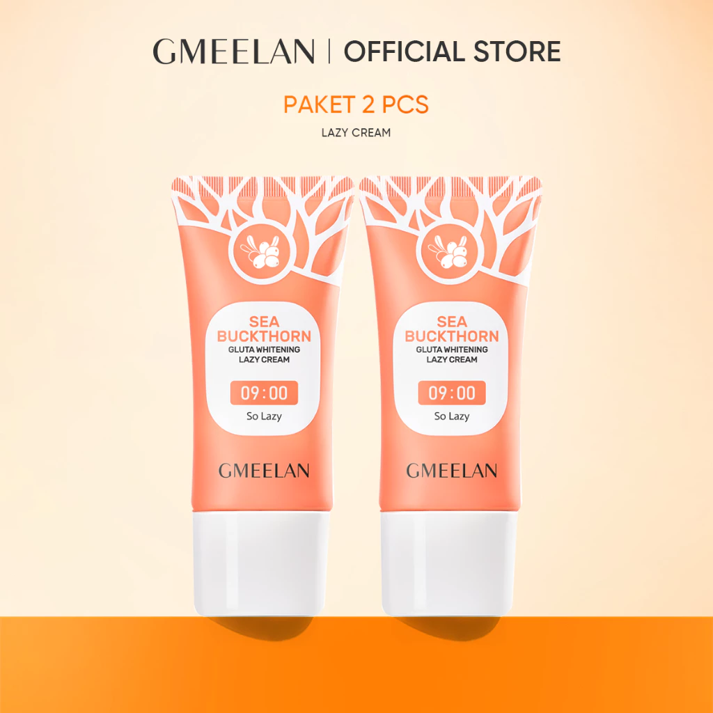 GMEELAN SET Gluta Lazy Cream 30g Krim Siang Pemutih Wajah Niacinamide day cream
