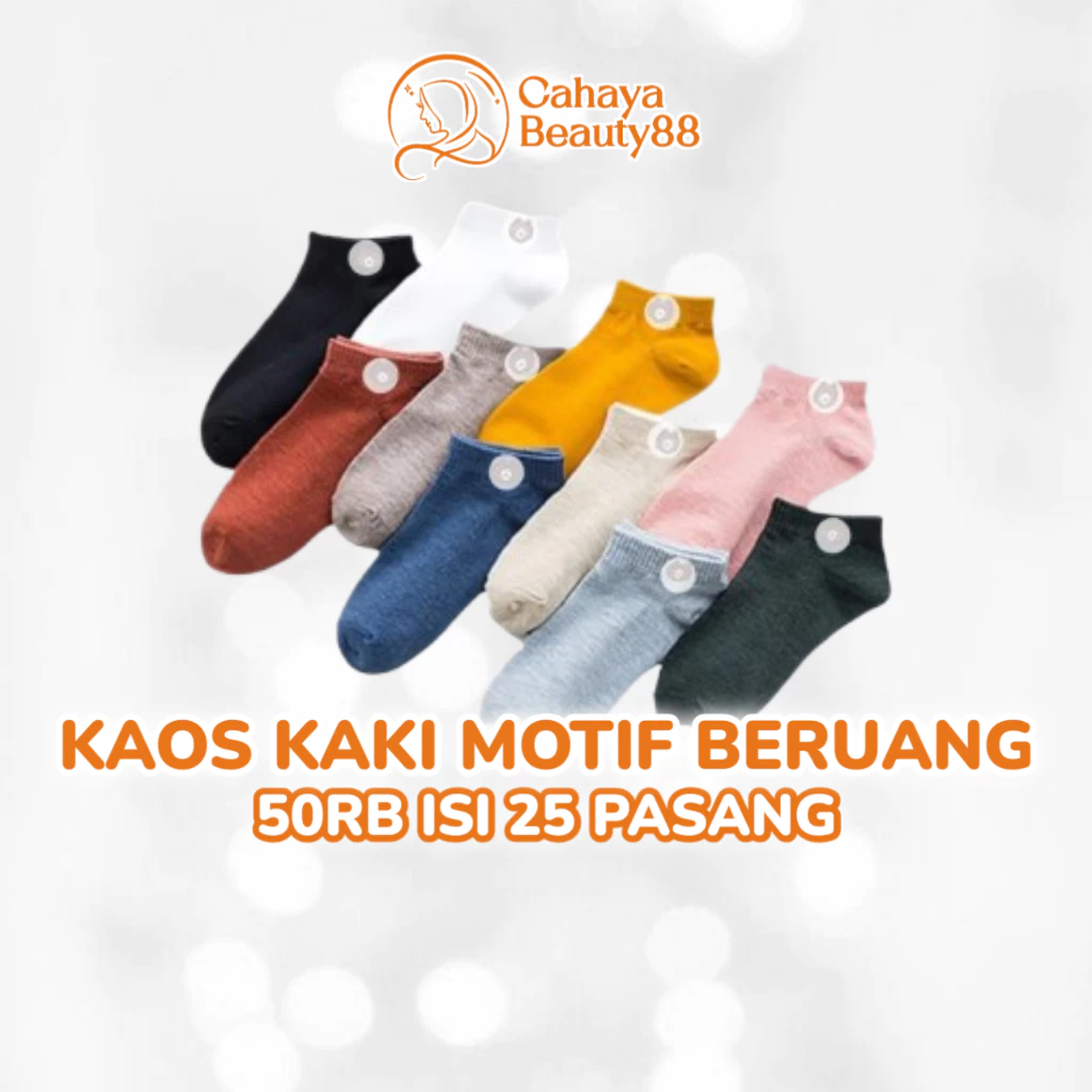 (50Rb Isi 25 Pasang) Kaos Kaki Motif Bear Mix