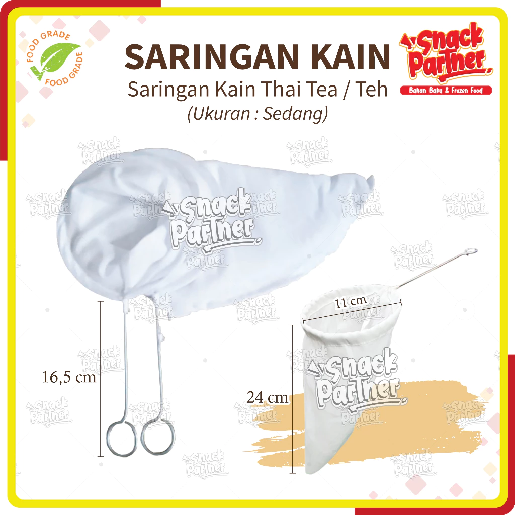 SARINGAN KAIN / PENYARING - Strainer Colth Filet - Thai Tea Teh Chatramue Coffee Kopi - Kitchen Gadget Peralatan Alat Dapur Banjarmasin