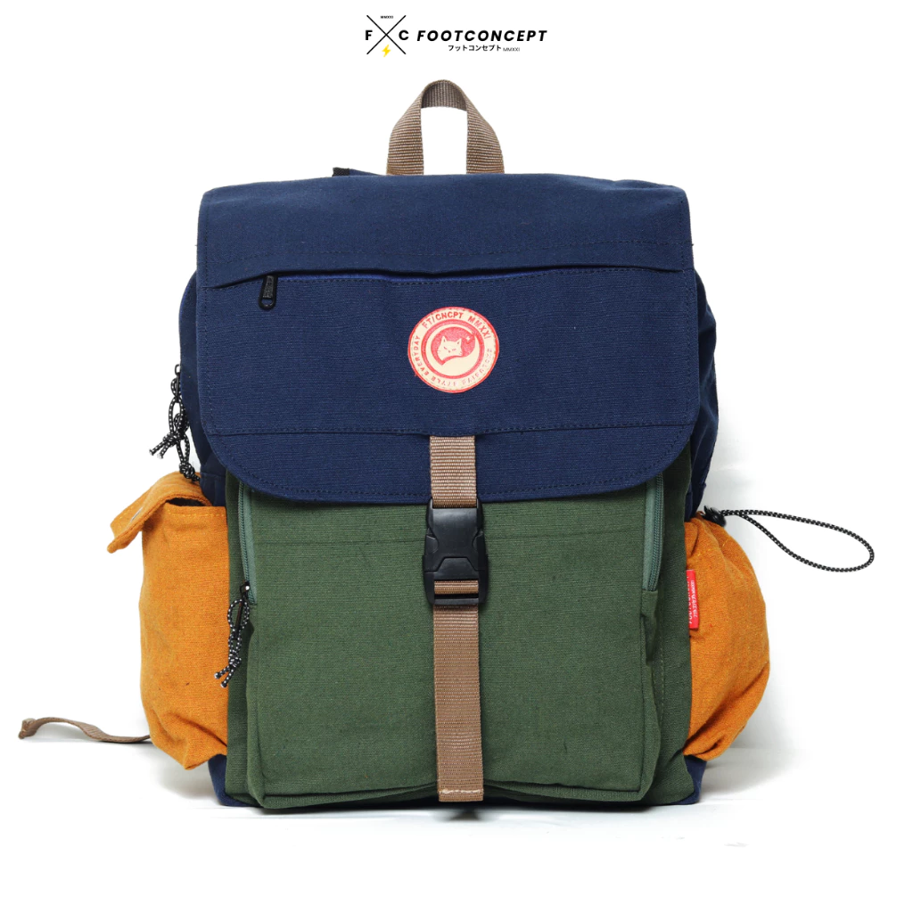 FOOTCONCEPT Ransel Kanvas Unisex Sekolah Tas Laptop Kerja CityClass Code 1949 Canvas Series