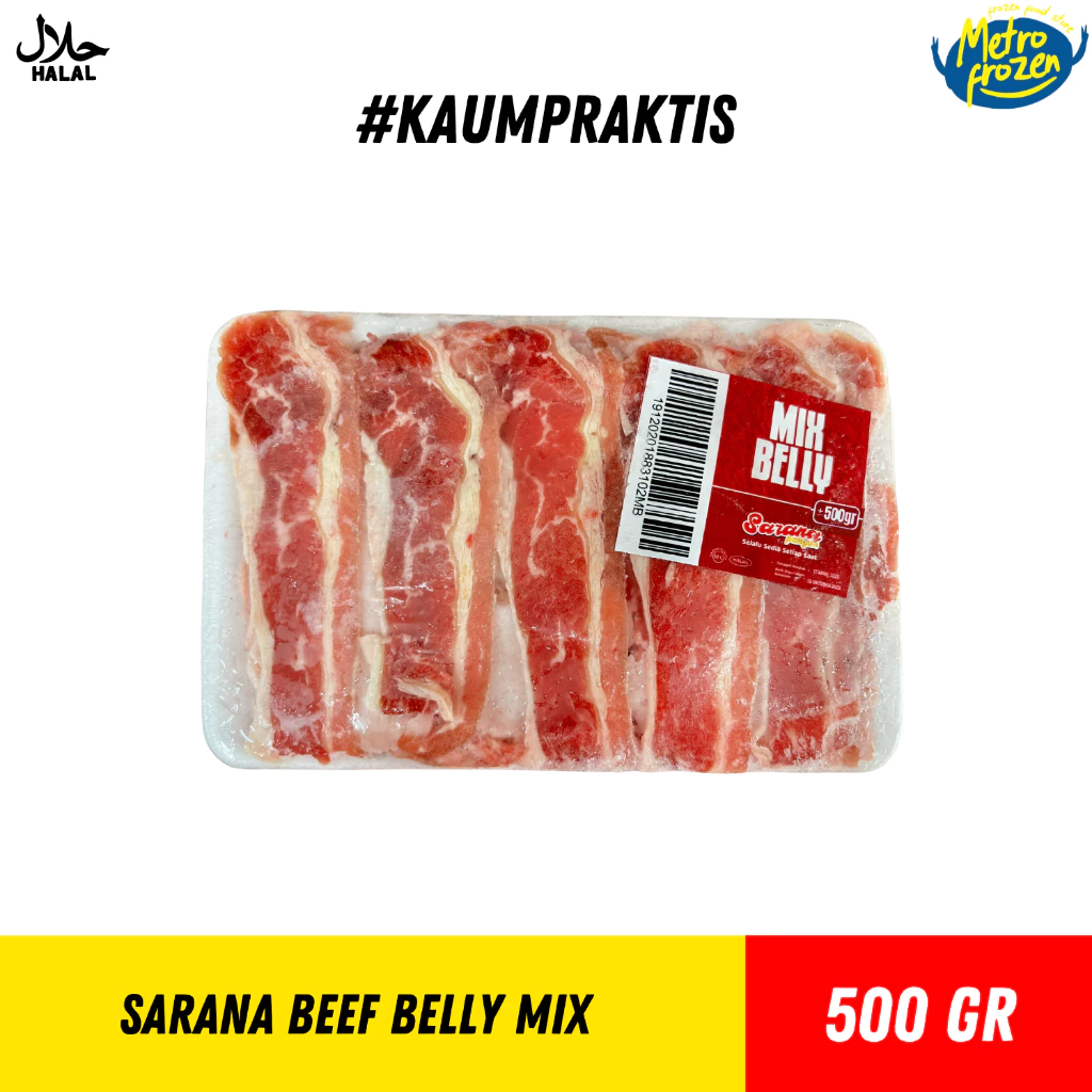 SARANA Beef Mix Belly 500gr // DAGING BBQ BANJARMASIN INSTAN // DAGING MIX BELLY INSTAN