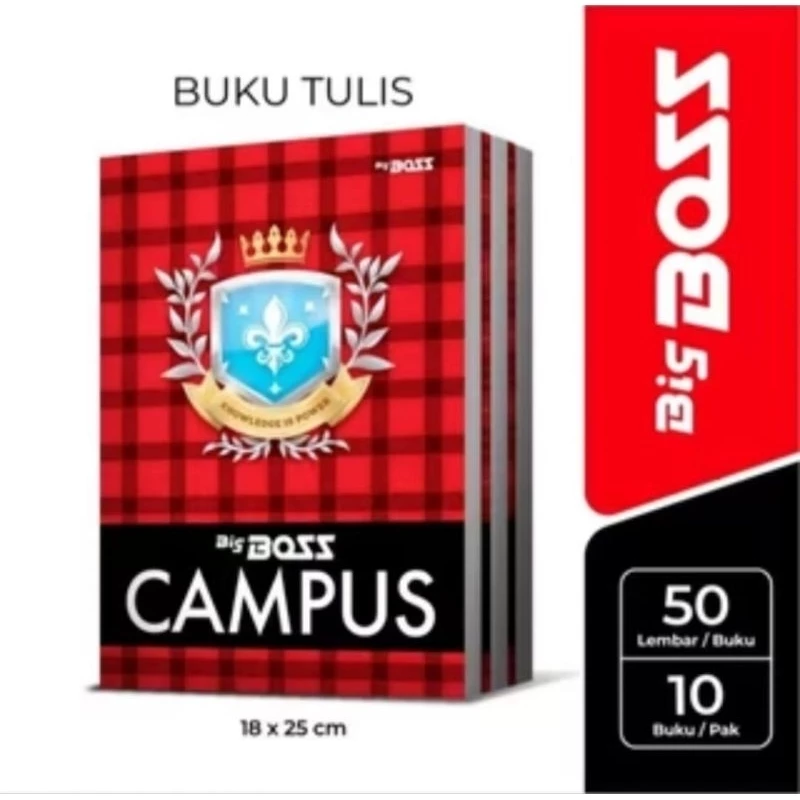 ( 10 Buku ) buku tulis BigBoss 50 lembar / buku ukuran boxy panjang