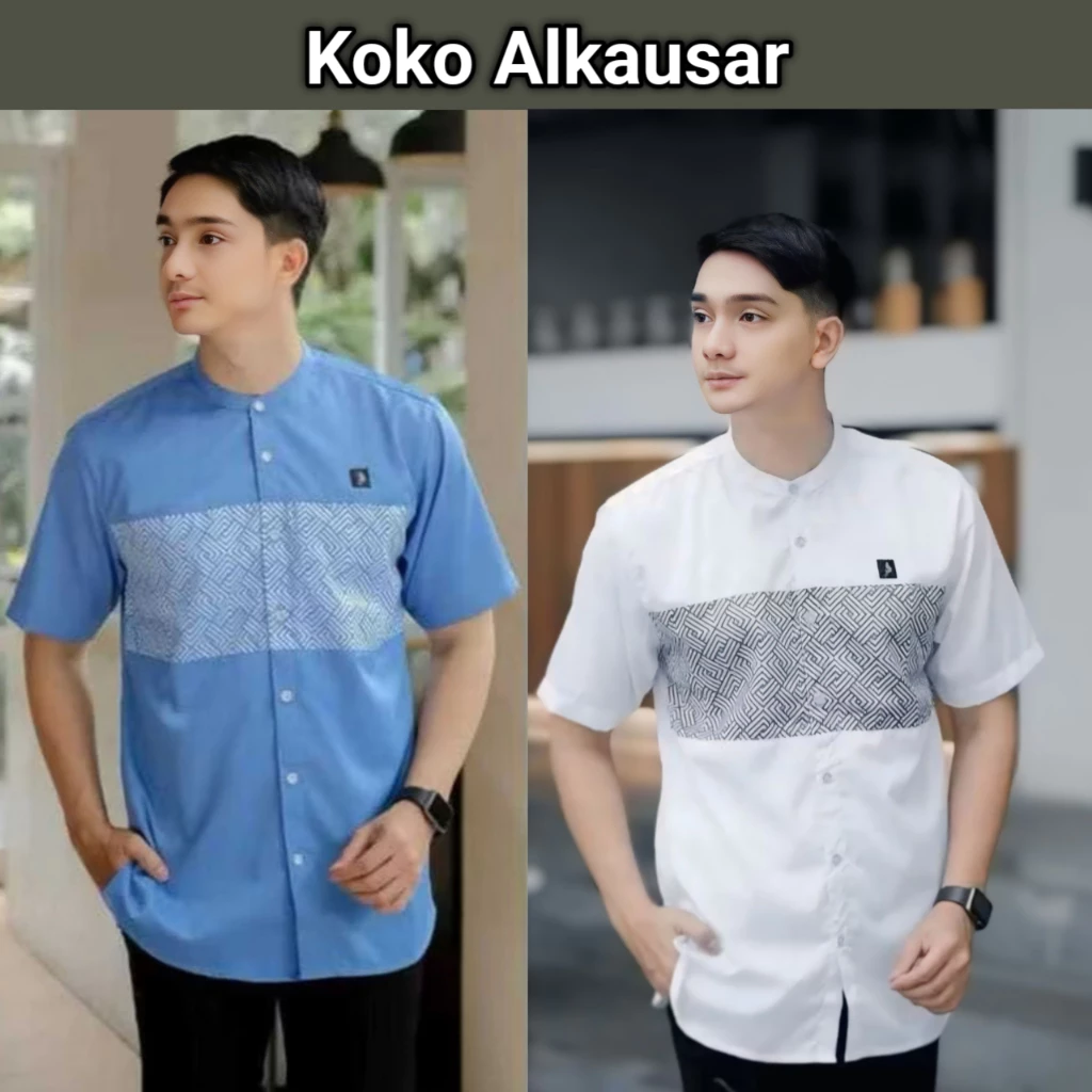 Baju Koko Kausar Pria Pakistan Dewasa Lengan Pendek – Adem, Stylish & Nyaman Dipakai