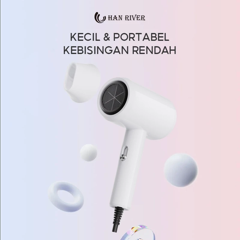 [Pengiriman dari Banjarmasin]HAN RIVER Hair Dryer Perawatan Rambut Angin Kencang Daya