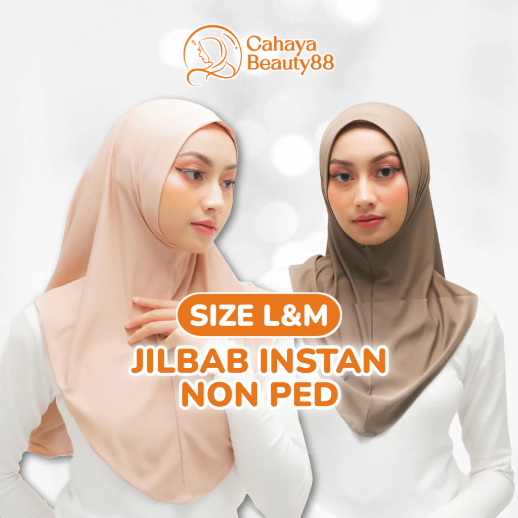 Jilbab Instan Kerudung Hijab Bergo Sport Non Ped Size L & M - Warna Lengkap