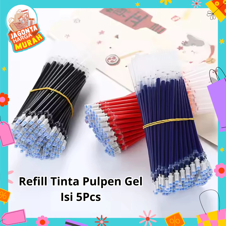 JHM Refill Tinta Pulpen Gel Tinta Pena cair Isi Ulang 0.5mm Tinta Pulpen Warna Biru Hitam Merah Isi Ulang Pulpen Gel t Murah
