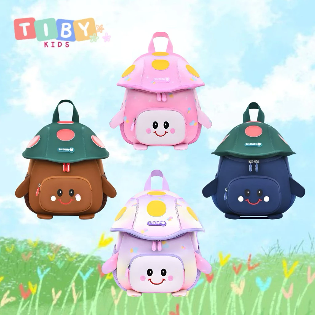 Tiby Kids - TS03 / Tas Anak TK Laki Laki Perempuan Tas Anak Paud Tas Ransel Jamur Tas Ransel Lucu