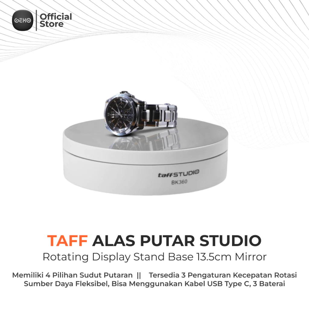 13. Gexo Taff Alas Putar Fotografi Rotating Display
