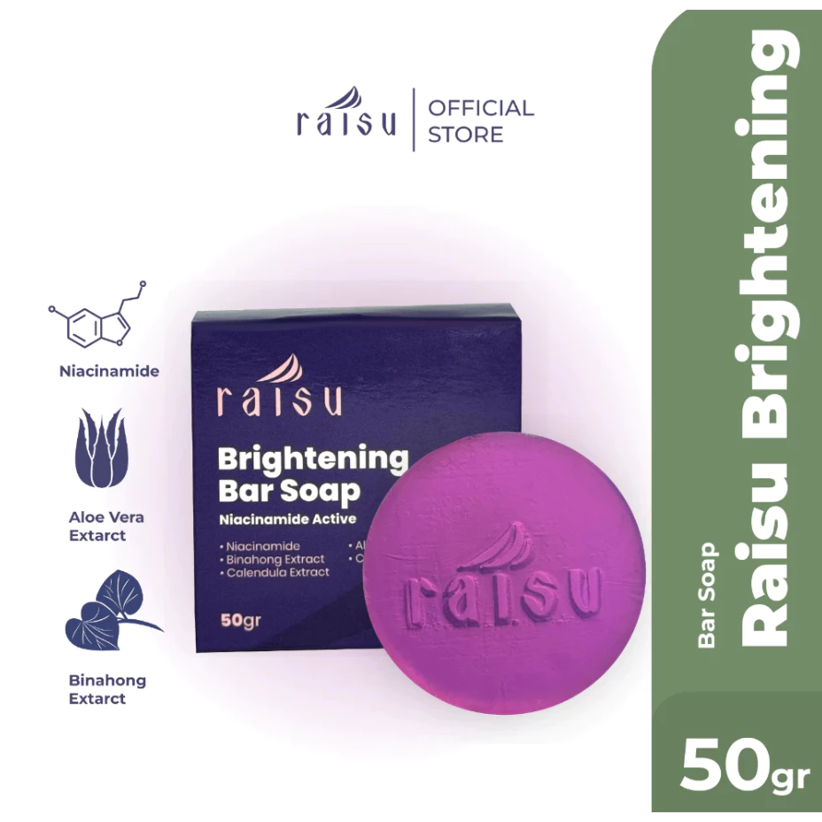 Raisu Brightening Bar Soap Niacinamide Agen Banjarbaru