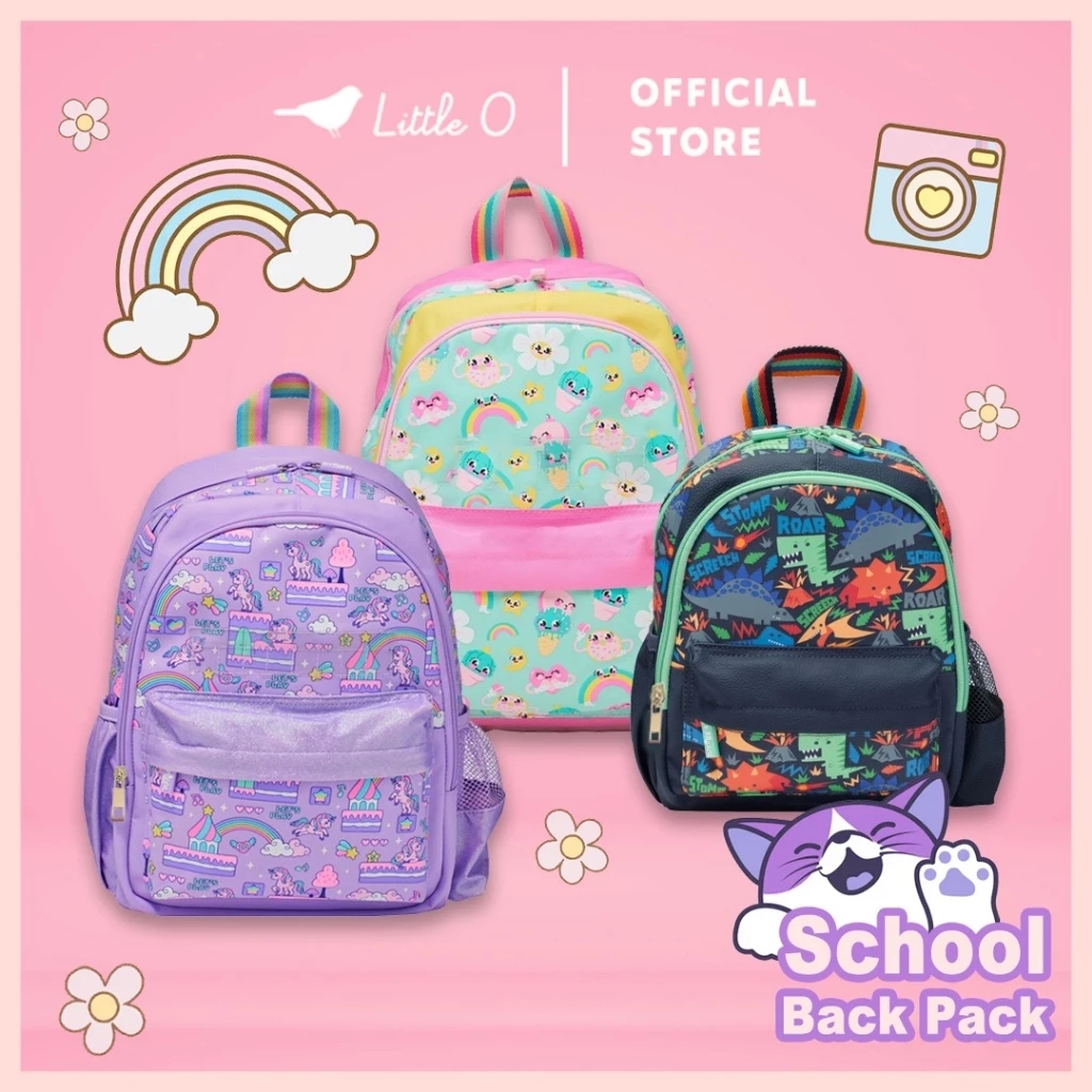 LITTLE O Tas Ransel Paud Mirip "S" Kualitas Impor TK Playgroup Toddler Tas Sekolah Anak Sm*ggle Junior