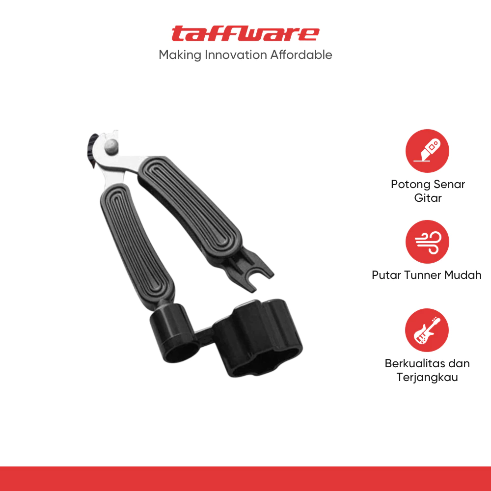26. TaffSTUDIO Alat Pasang Senar Gitar 3in1