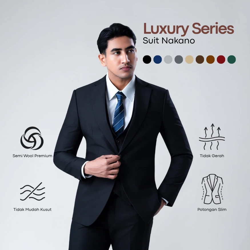 NAKANO LUXURY SET - Setelan Jas & Celana Formal Pria Slim Fit Premium