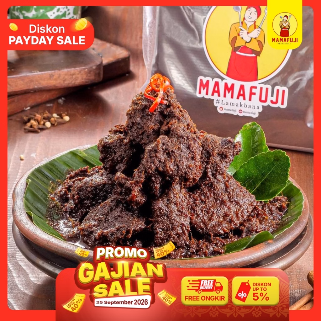 Mamafuji - Rendang Padang Asli 700gr (Ukuran Besar)