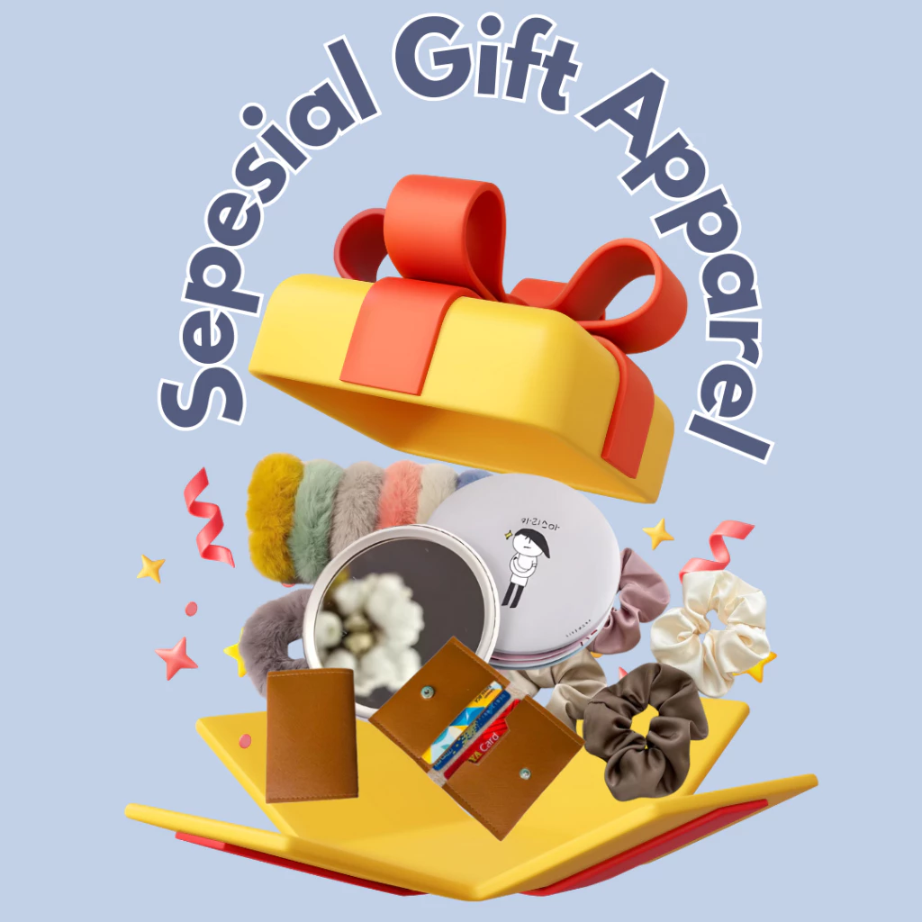 Free Gift Spesial Apparel Chic Card Holder Cermin Ikat Rambut Hadiah Random