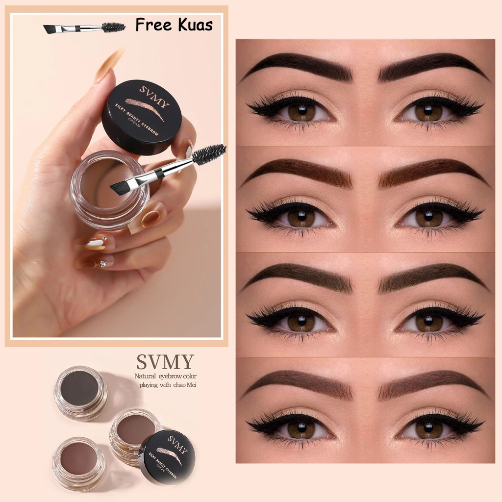 eyebrow cream gel kuas eyebrow cream dapat membuat alis tampak lebih tebal, penuh berdimensi 3D 6504