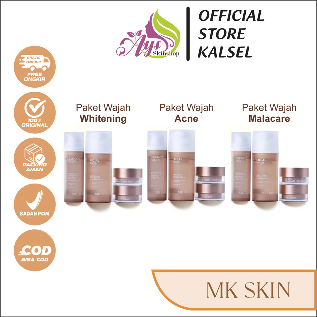 MK Skin - Paket Whitening~ Acne~ Melacare| Banjarmasin