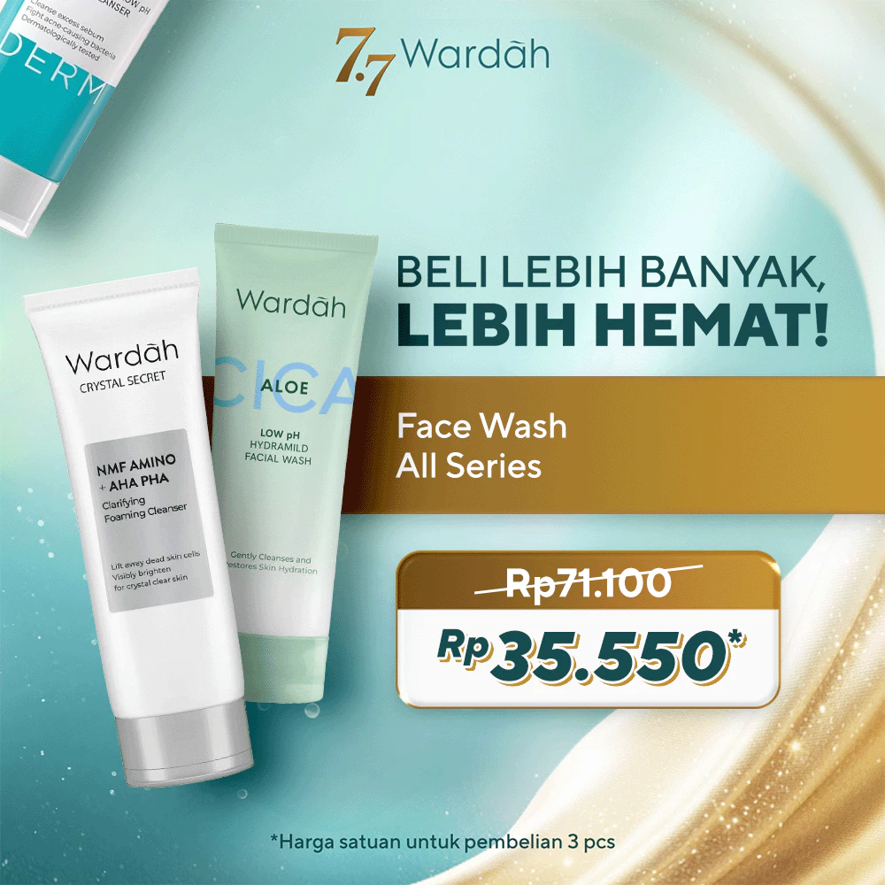 WARDAH Facial Wash All Series - Acnederm, C-Defense, Lightening Lightplus, Perfect Bright Now, Nature Daily, Crystal Secret, Renew You, Hydra Rose, NMF Amino Gel Cleanser - Face Wash, Sabun Cuci Muka - Skincare