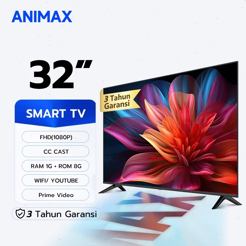Animax Smart TV 32 inch 40 inch 43 inch Android TV LED 32 inch FHD Televisi LED Youtube-WIFI-Web Browser Garansi 3 Tahun