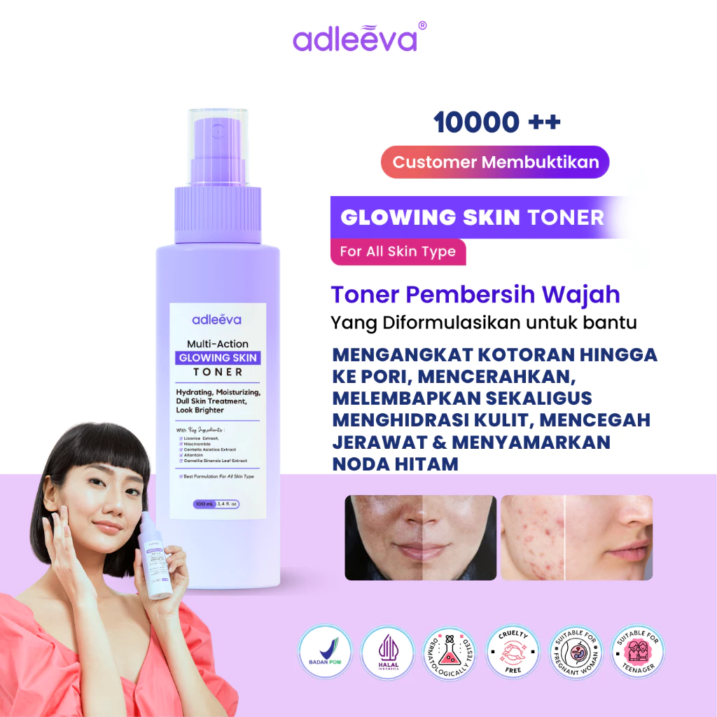 Adleeva Glowing Toner All Skin Type Adleeva Banjarbaru
