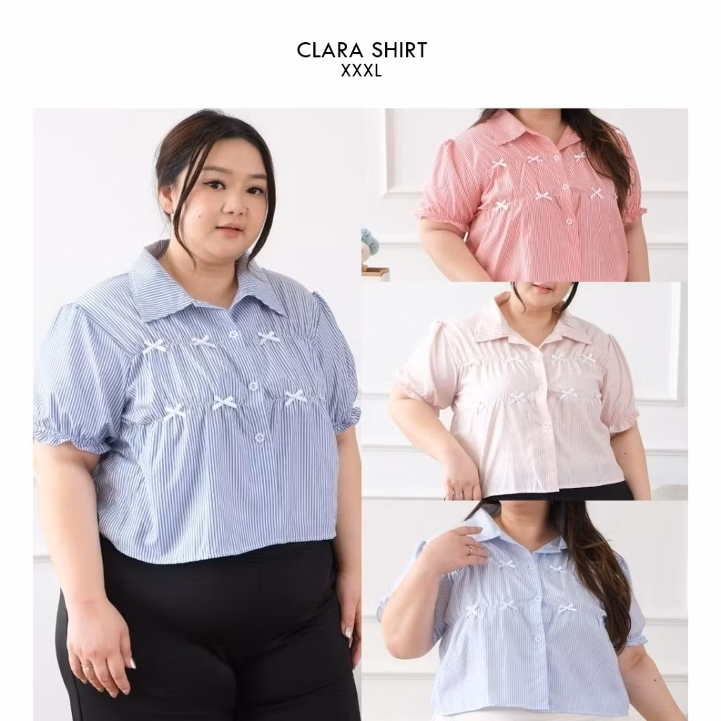 CLARA SHIRT - ATASAN BIGSIZE JUMBO KOREA