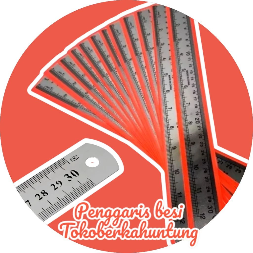 Penggaris besi 30 cm/ penggaris murah / tokoberkahuntung/ ATK MURAH / ATK BANJARBARU