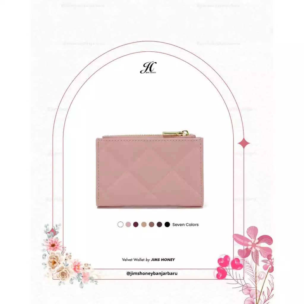 VELVET WALLET FREE BOX JIMSHONEY BANJARBARU ( BISA COD )