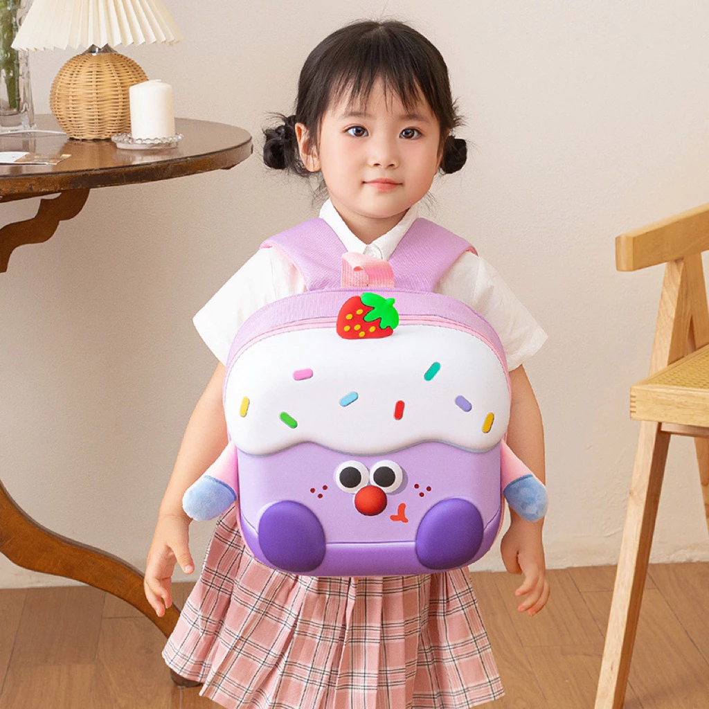 Tas Sekolah Anak Perempuan Tk PAUD PG Ransel Strawberry