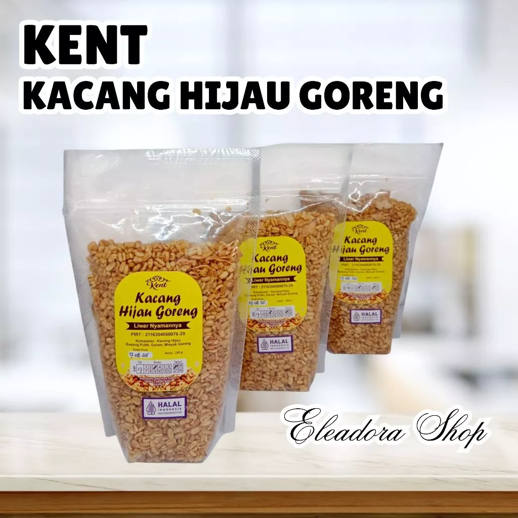 Kacang Hijau Goreng Merk Kent Banjarbaru - Kemasan Pouch