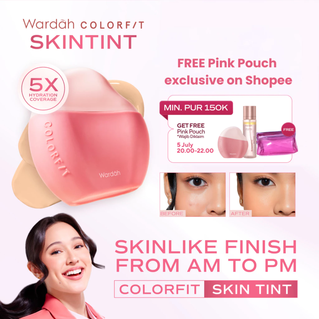 [NEW LAUNCH!] Wardah Skin Tint Pink Colorfit Supercharged Serum Tint 30ml SPF 40 PA+++ 87% Skincare dan CICA + Pentavitin - Skintint medium coverage skinlike finish tahan 16 jam, ringan, breathable, hybrid, bedak cushion twc -Makeup Wardah Official Store