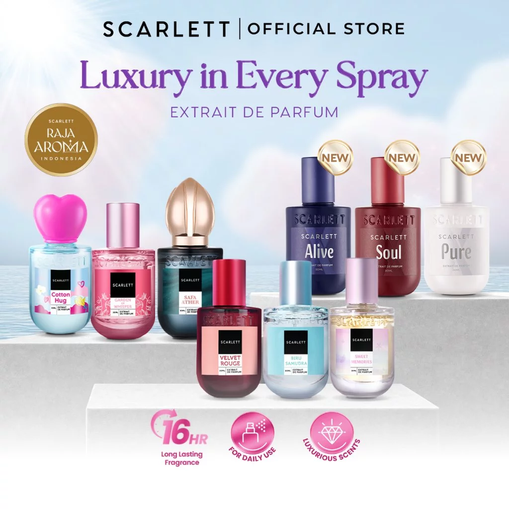 Scarlett Whitening Eau De Parfum 30ml - Parfum Wangi Soft Tahan Lama Best Seller
