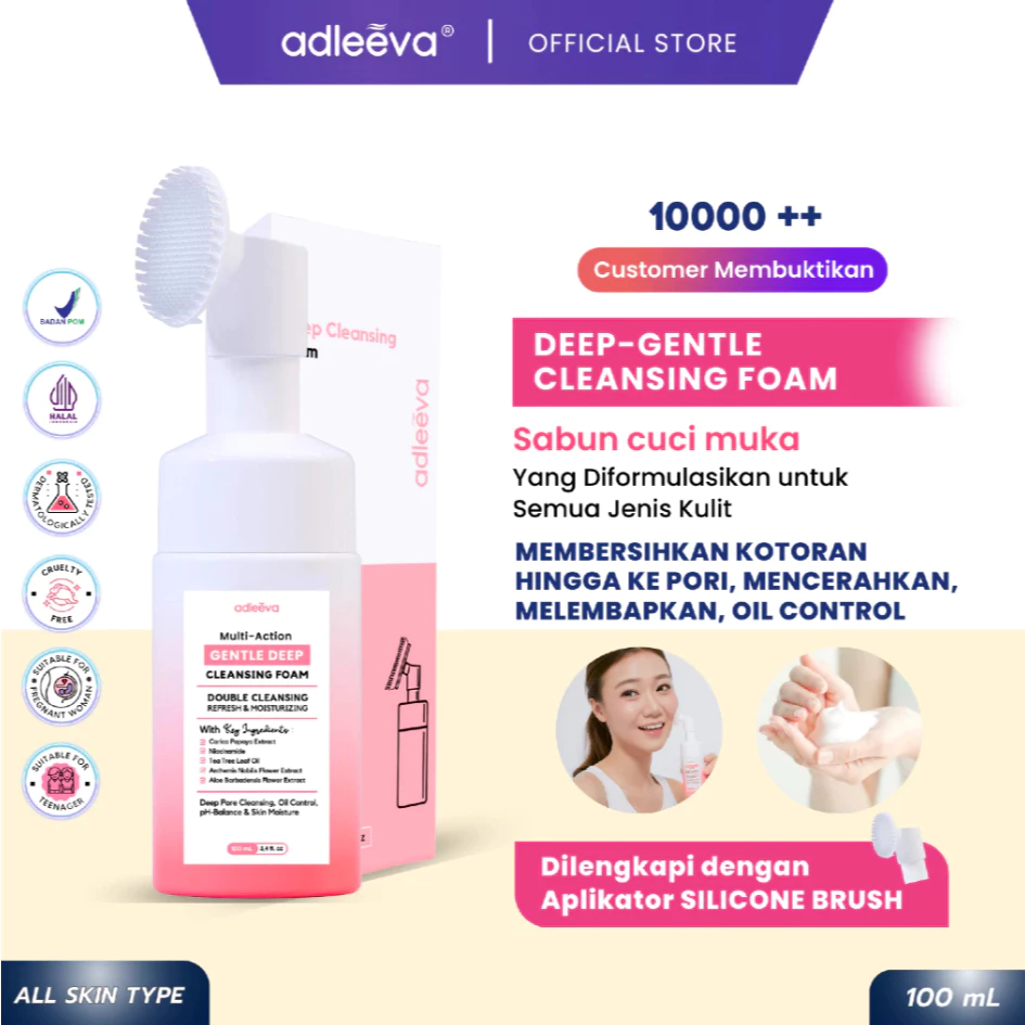 Adleeva Gentle Deep Cleansing Foam Sabun Wajah Adleeva Banjarbaru