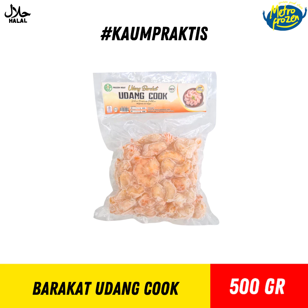 BARAKAT Udang Cook 500gr & 1kg //udang kupas barakat //udang kupas instan Banjarmasin