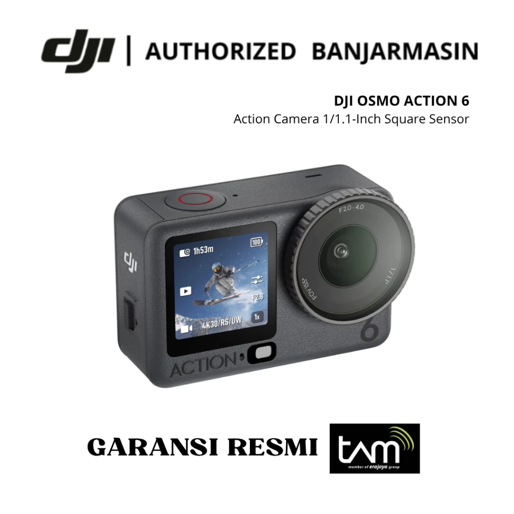 DJI Osmo Action 6 Action Camera 1/1.1-Inch Square Sensor - DJI Banjarmasin