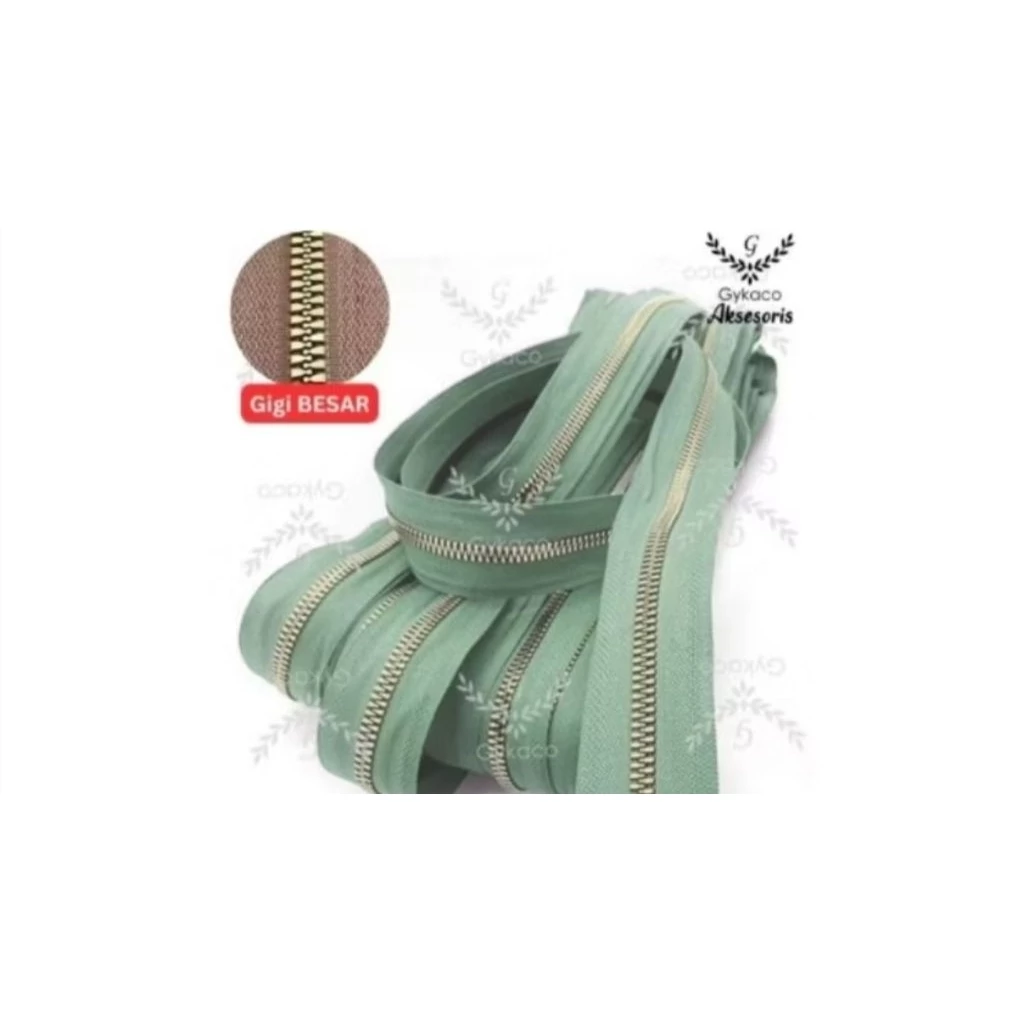Aksesoris Tas Daun Resleting (2 Arah) Besi Alloy No.5A / Resleting Tas / Banjarmasin / Kalimantan/ Banjarbaru / Samarinda