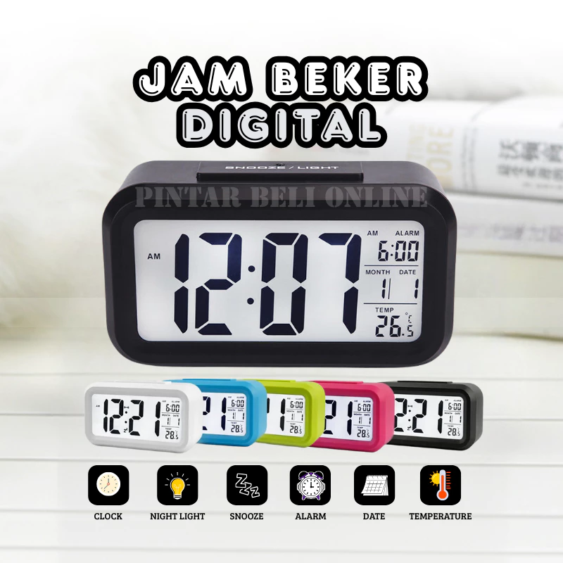 Jam Weker Digital Jam Meja Smart Alarm Clock