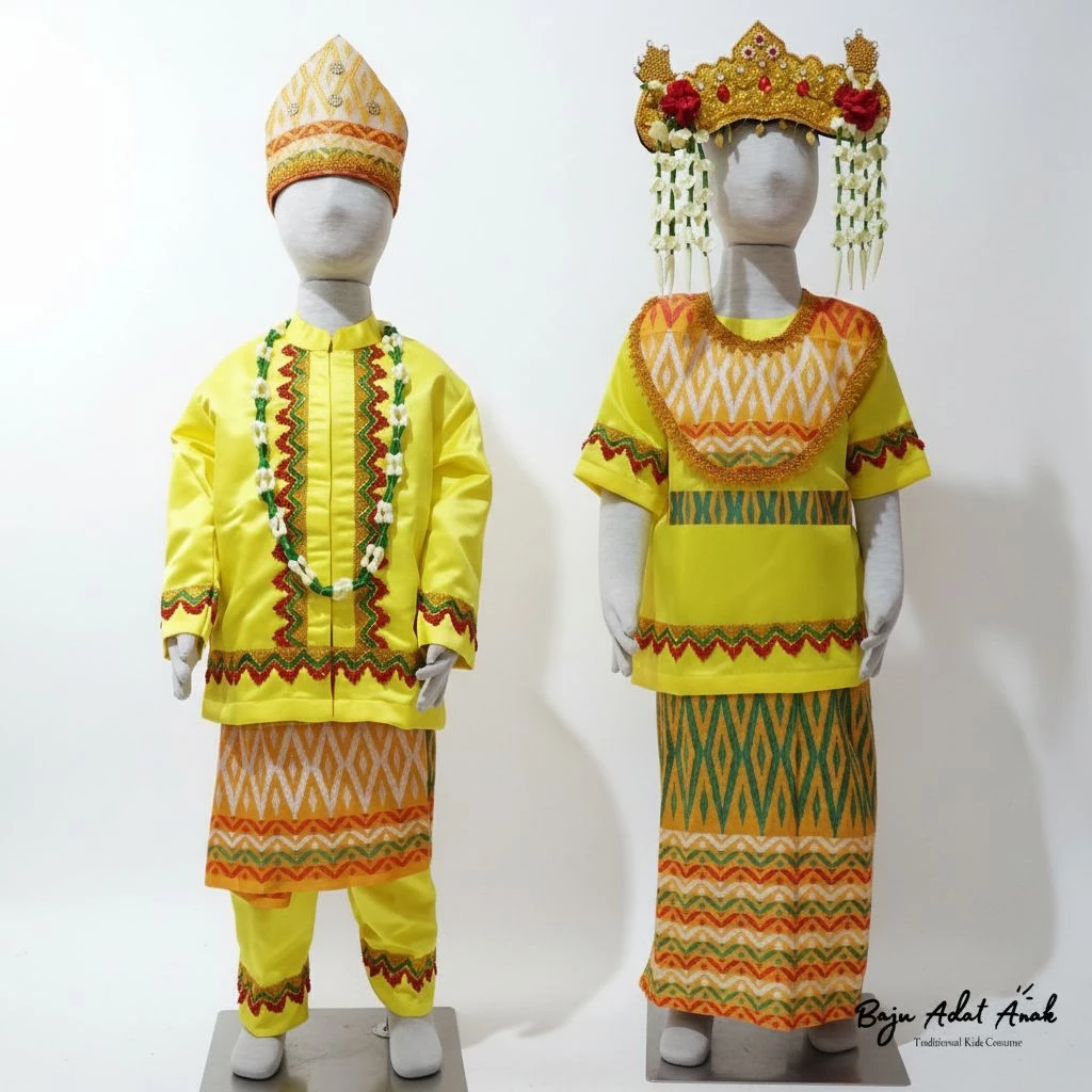 BAJU ADAT BANJAR ANAK | BAJU ADAT BANJARMASIN ANAK LAKI-LAKI| BAJU ADAT KALSEL KALIMANTAN SELATAN | BAJU DAERAH BANJAR KALSEL | BAJU TRADISIONAL BANJARMASIN ANAK PEREMPUAN