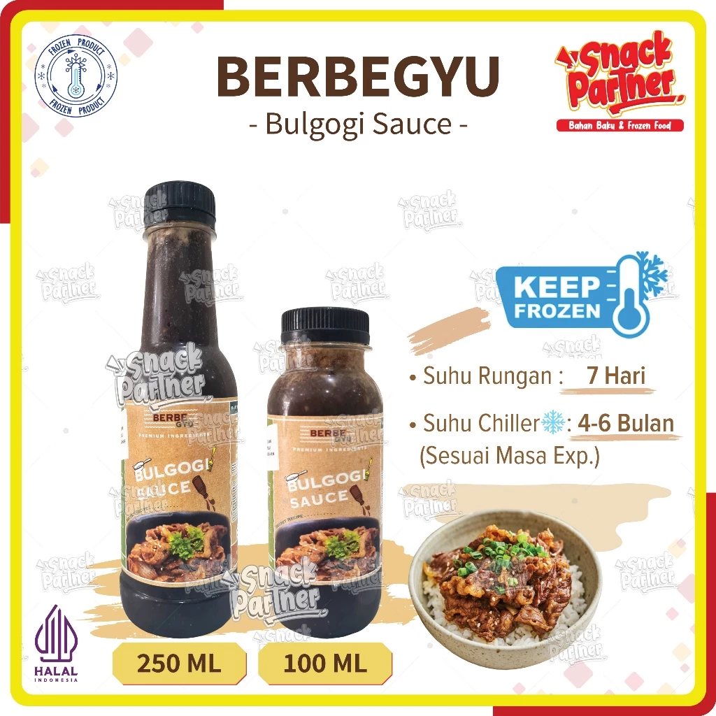 BERBEGYU Bulgogi Sauce 100 / 250 ML - Saos Saus Bumbu Daging Panggang Premium Barbegyu BBQ - HOMEMADE BANJARMASIN 100ML 250ML