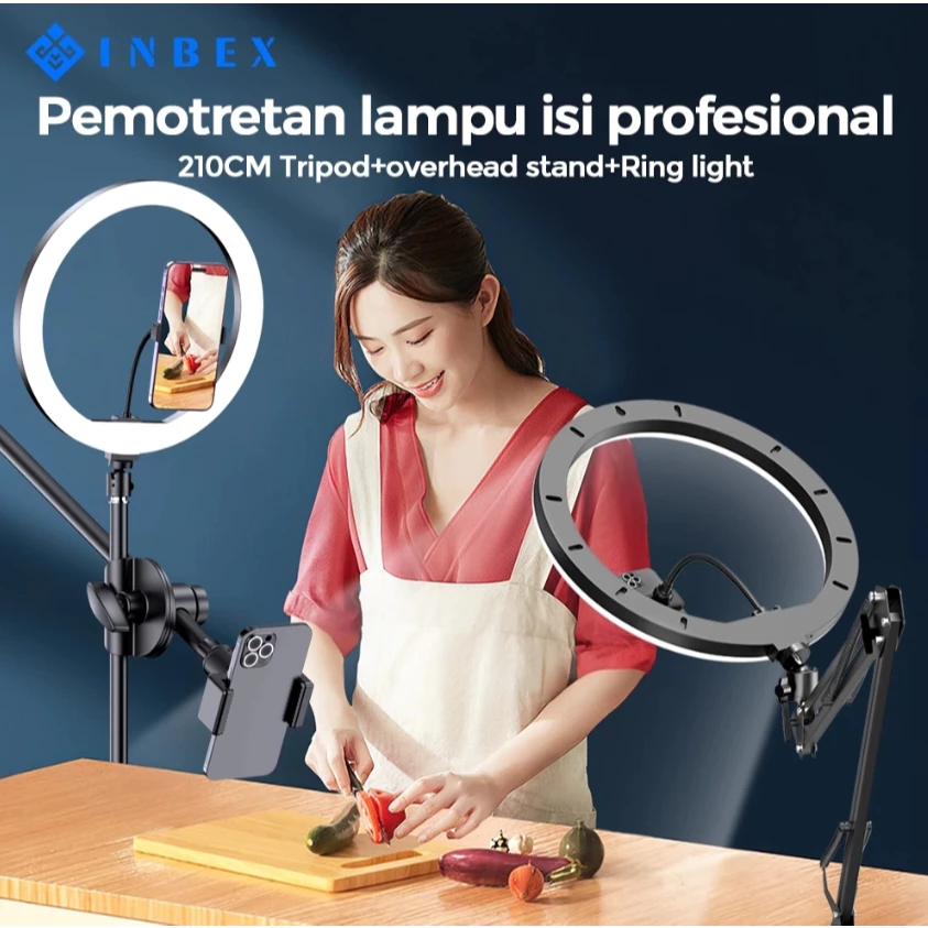 14. INBEX Ring Light 26CM Konten Kreator 210CM Tripod
