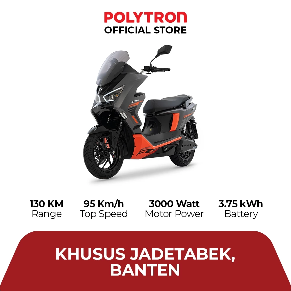 Polytron Fox 350 - Battery as Service - Electric Sepeda Motor Listrik - OTR Jadetabek - Banten