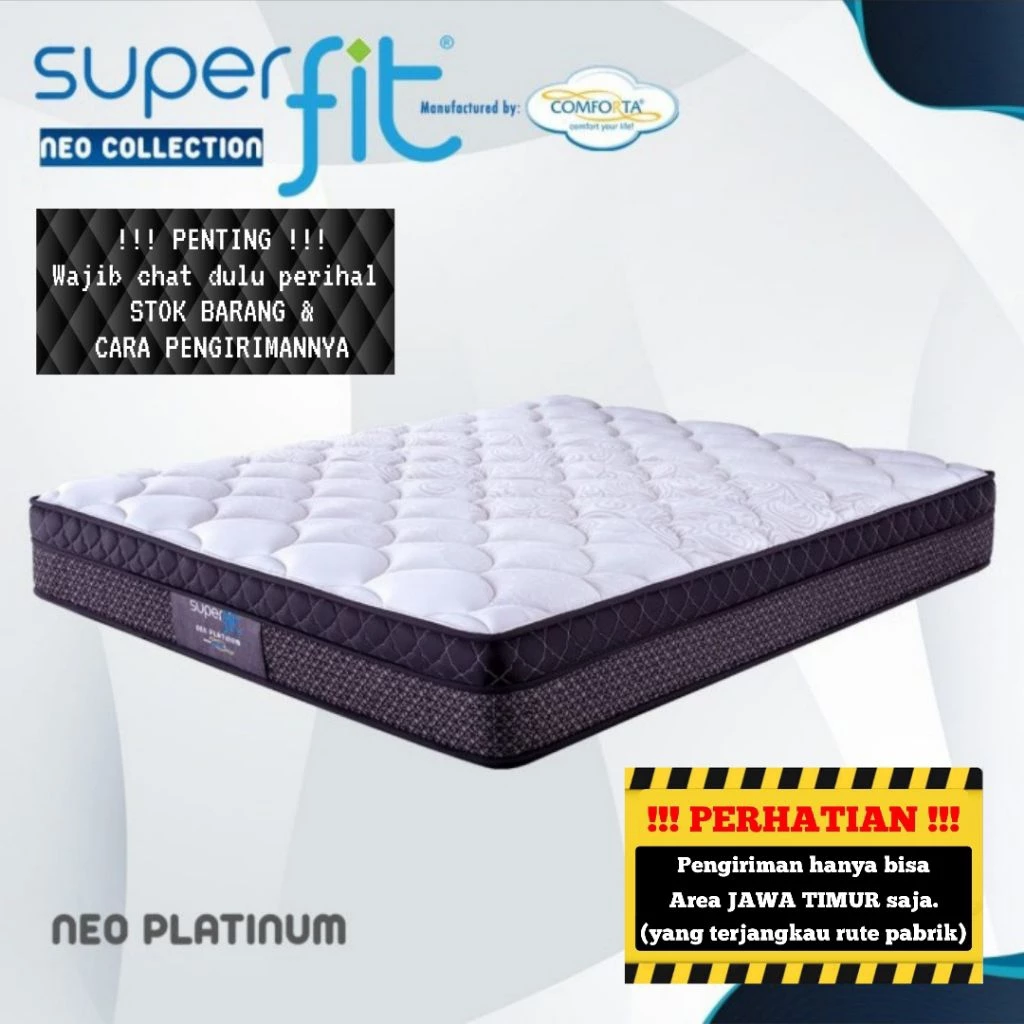 Springbed Comforta Superfit Neo Platinum ( Matras / Kasur Saja ) 90 / 100 / 120 / 140 / 160 / 180 / 200