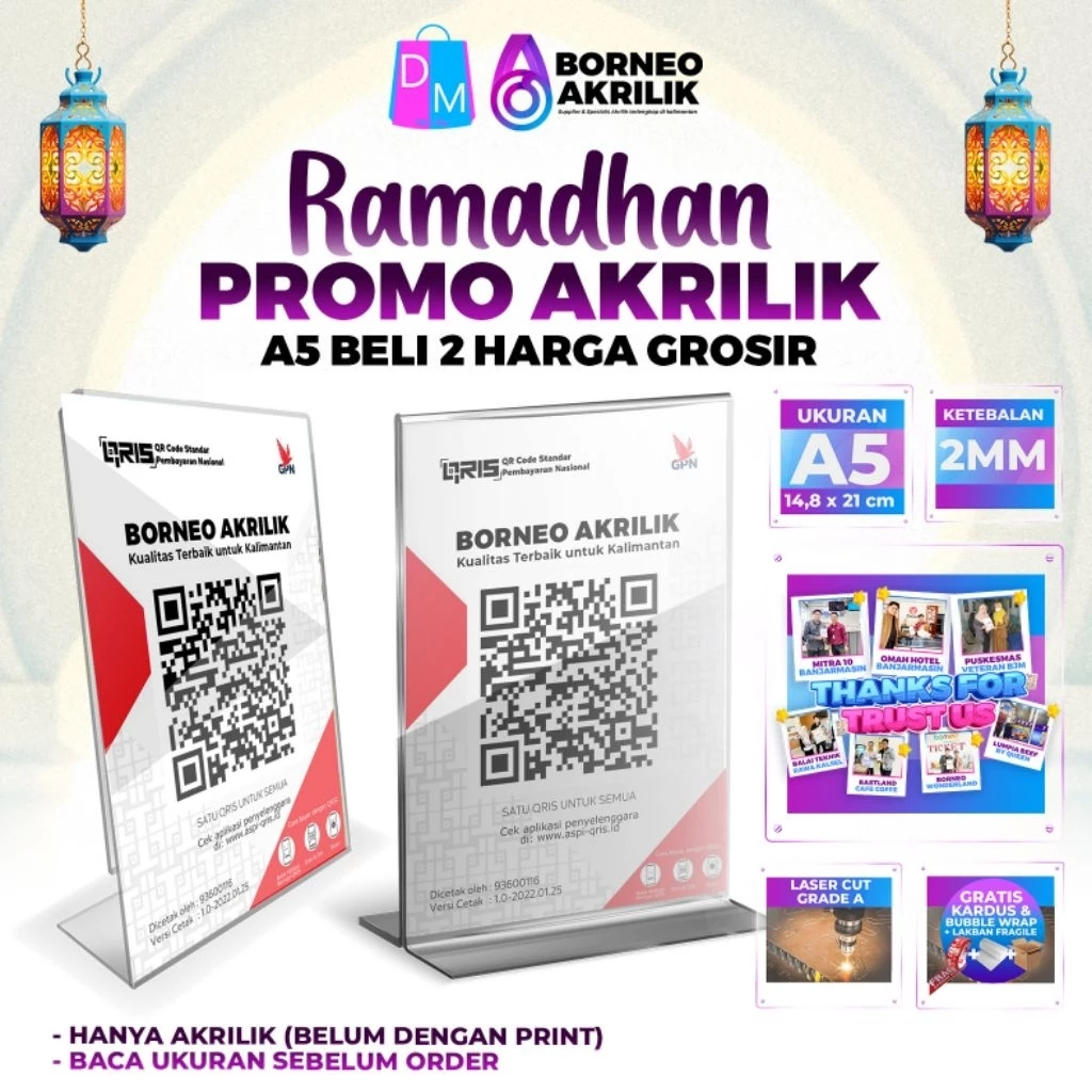 Tempat Brosur Akrilik A5 Tempat Qris Tempat Menu Restoran Dilemashop Indonesia Plakat Akrilik Banjarmasin Akrilik Banjarbaru Media Promosi Akrilik Tools Marketing Alat Promosi Perlengkapan Usaha POP akrilik Kreasi Akrilik Terlaris
