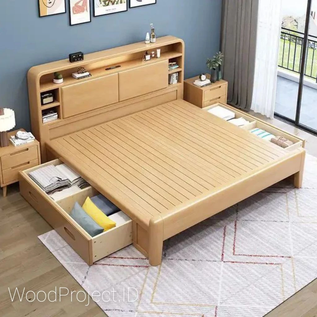 Dipan Ranjang Jati minimalis, Tempat Tidur Minimalis kayu Jati
