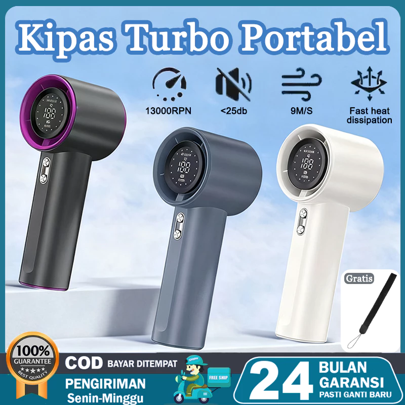 Kipas Angin Digital Display Kipas Tangan