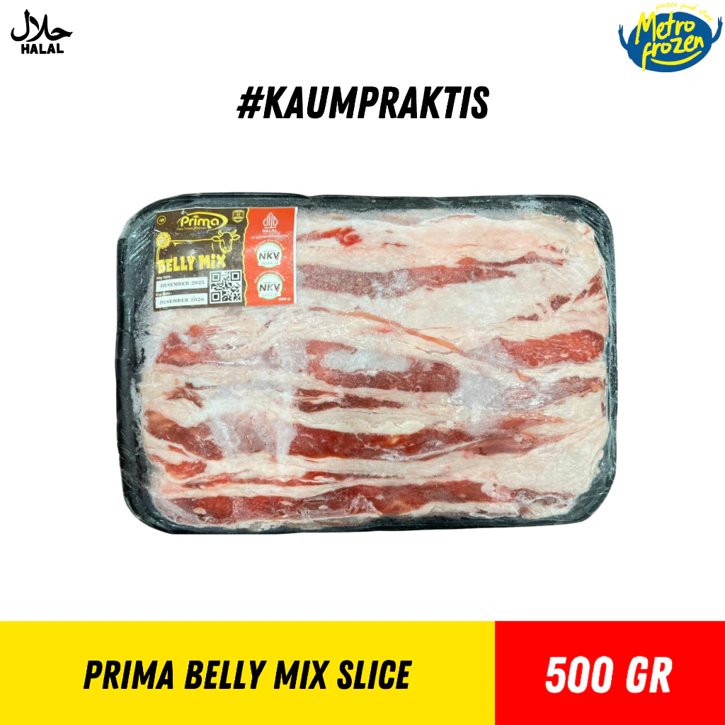 PRIMA Beef Belly Mix 500gr //daging bbq //daging bbq belly mix instan Banjarmasin