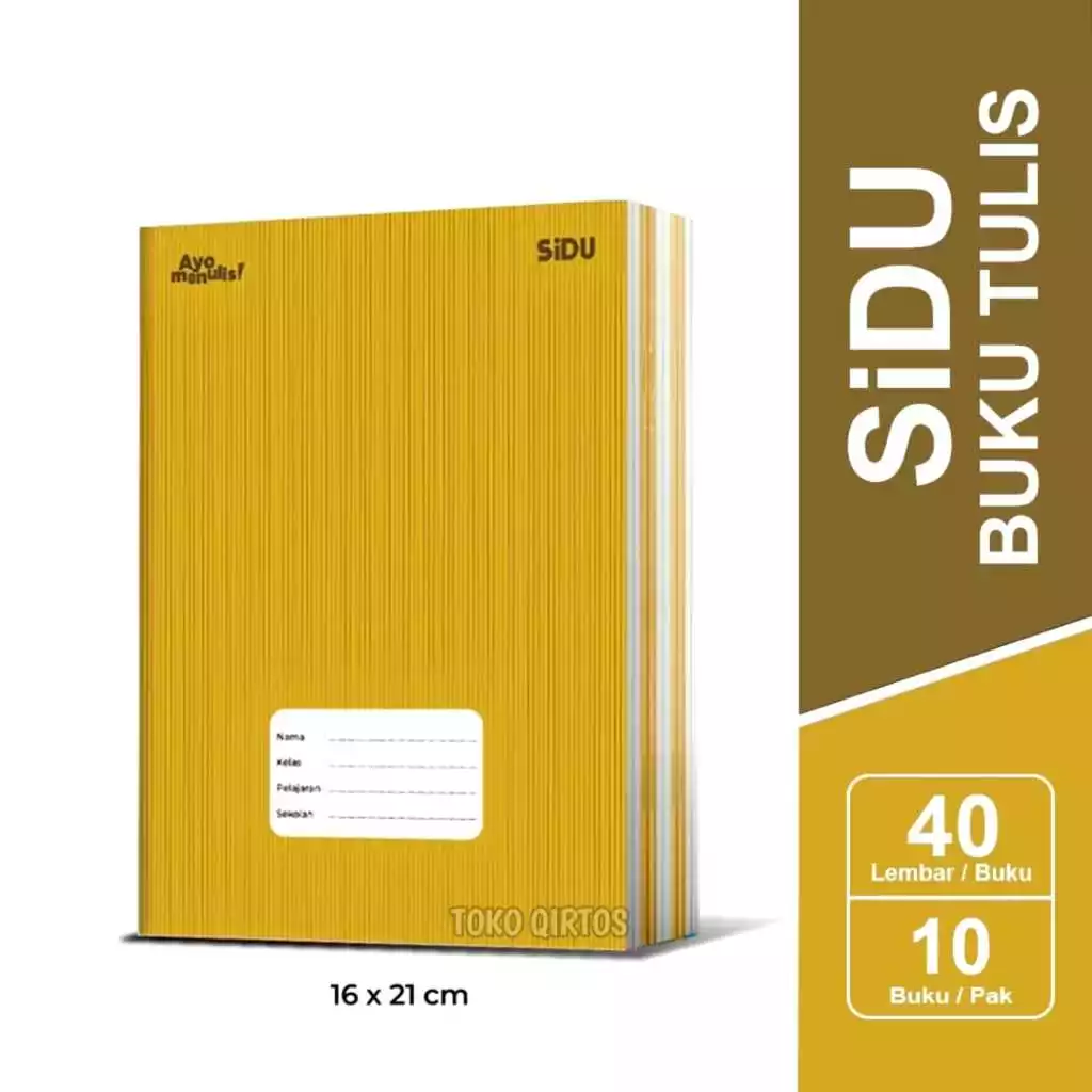 [ PAK ] Buku Tulis SIDU Sinar Dunia 40 Lembar Sampul Coklat / Kraf Grosir (Isi 10 Buku)