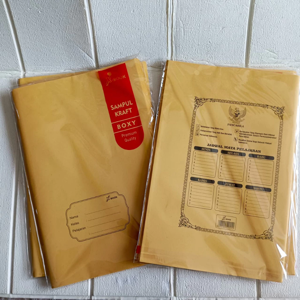 ( 1pack = 20 Lbr) Sampul Buku Tulis COKLAT Tebal